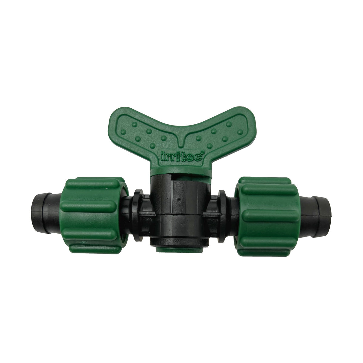 Irritec Perma-Loc Tape Coupling Valve 5/8 in - drip tape coupler with quarter-turn ball valve
