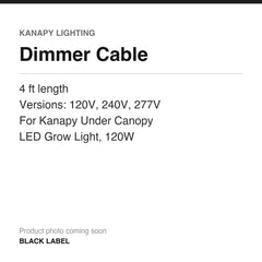 Kanapy Lighting - Dimmer Cable for Under Canopy LED, 4 ft