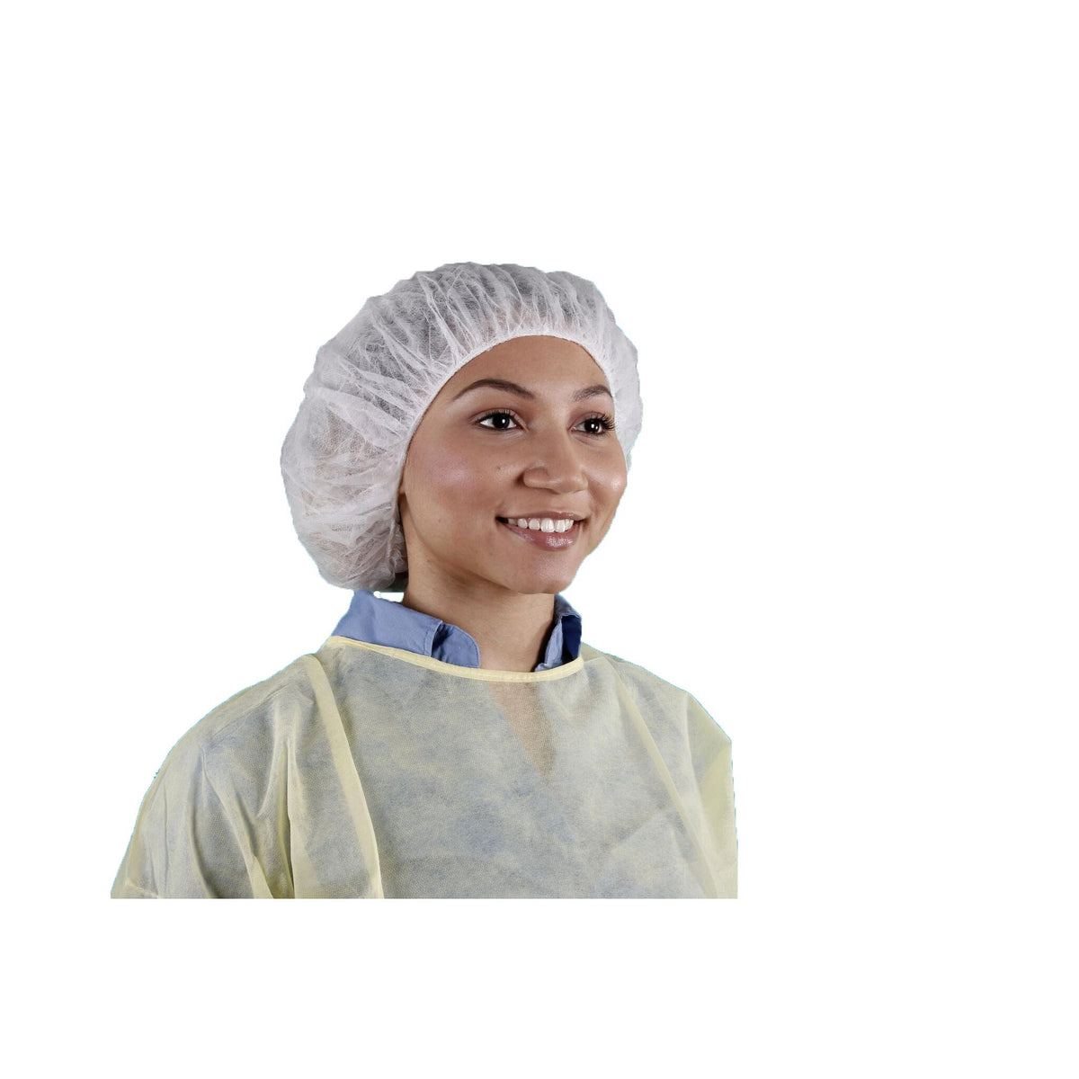 Keystone Safety polypropylene bouffant cap, white