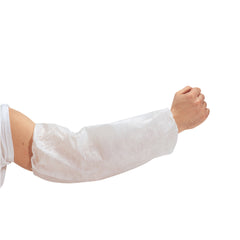 Keystone Safety - Laminated Polypropylene Sleeve - Large 18 x 9 in White - Case of 100 Pair