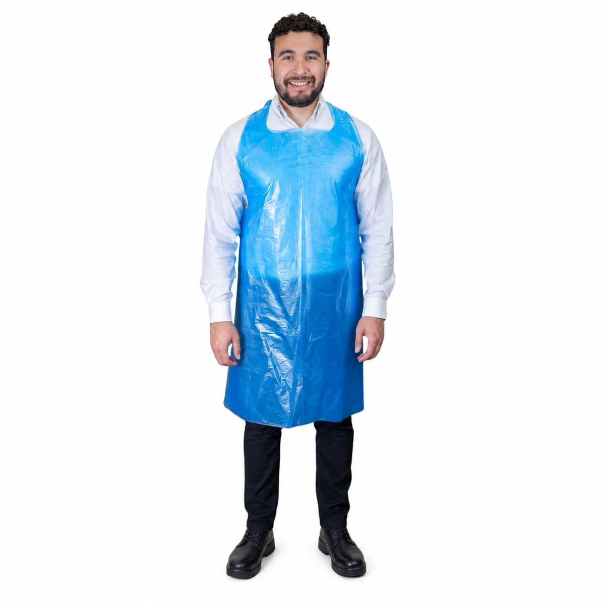 Keystone Safety 1 mil polyethylene apron, blue