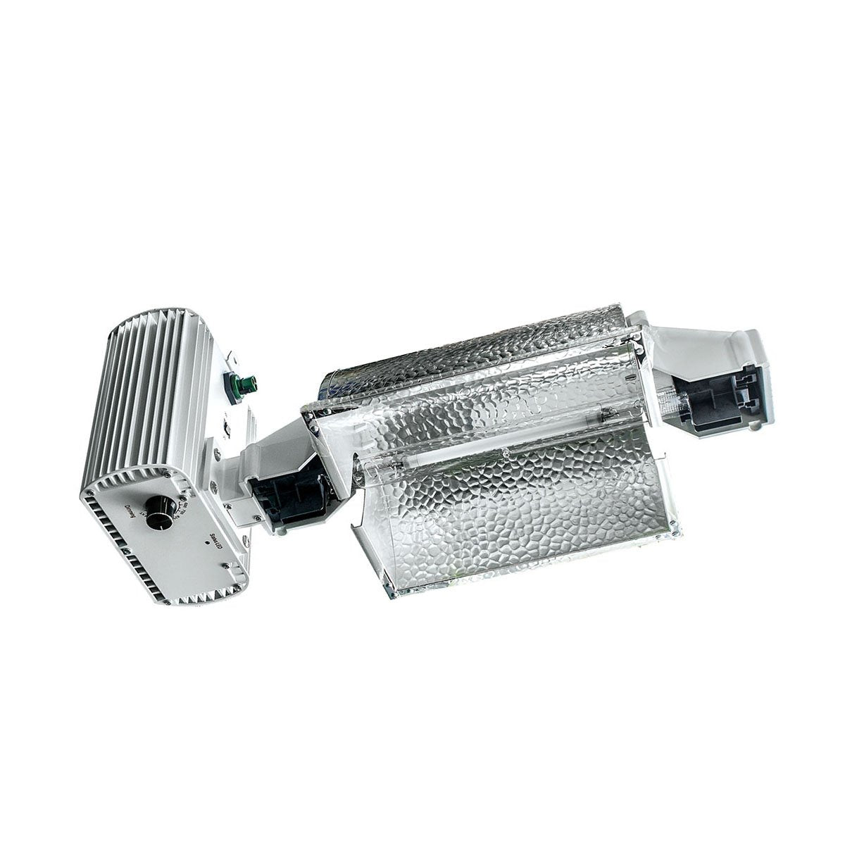 Megaphoton 1000W 277V DE HPS fixture - 3/4 view with reflector and ballast