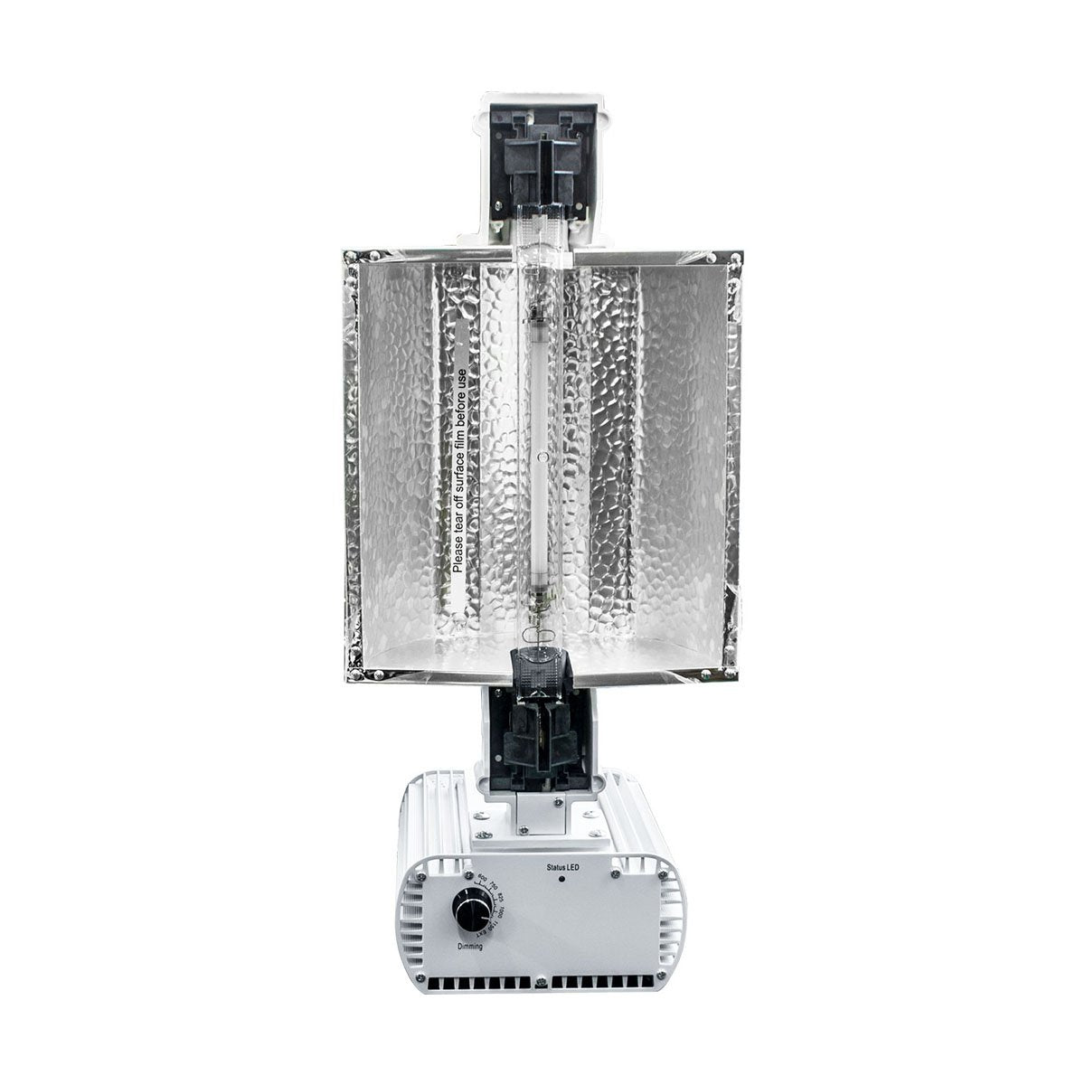 Megaphoton 1000W 277V DE HPS fixture - front view of reflector and ballast