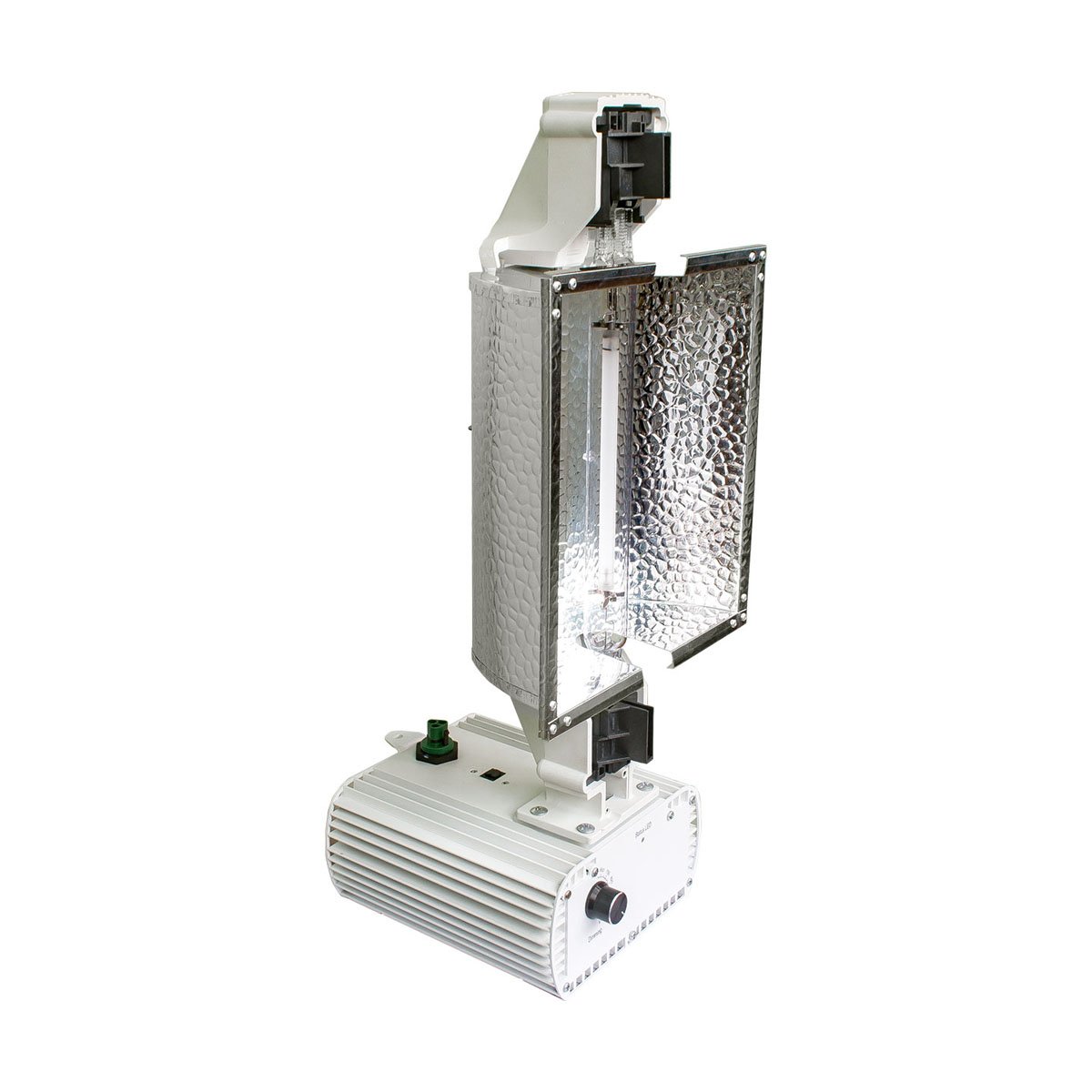 Megaphoton 1000W 277V DE HPS fixture - angled view showing double-ended lamp position