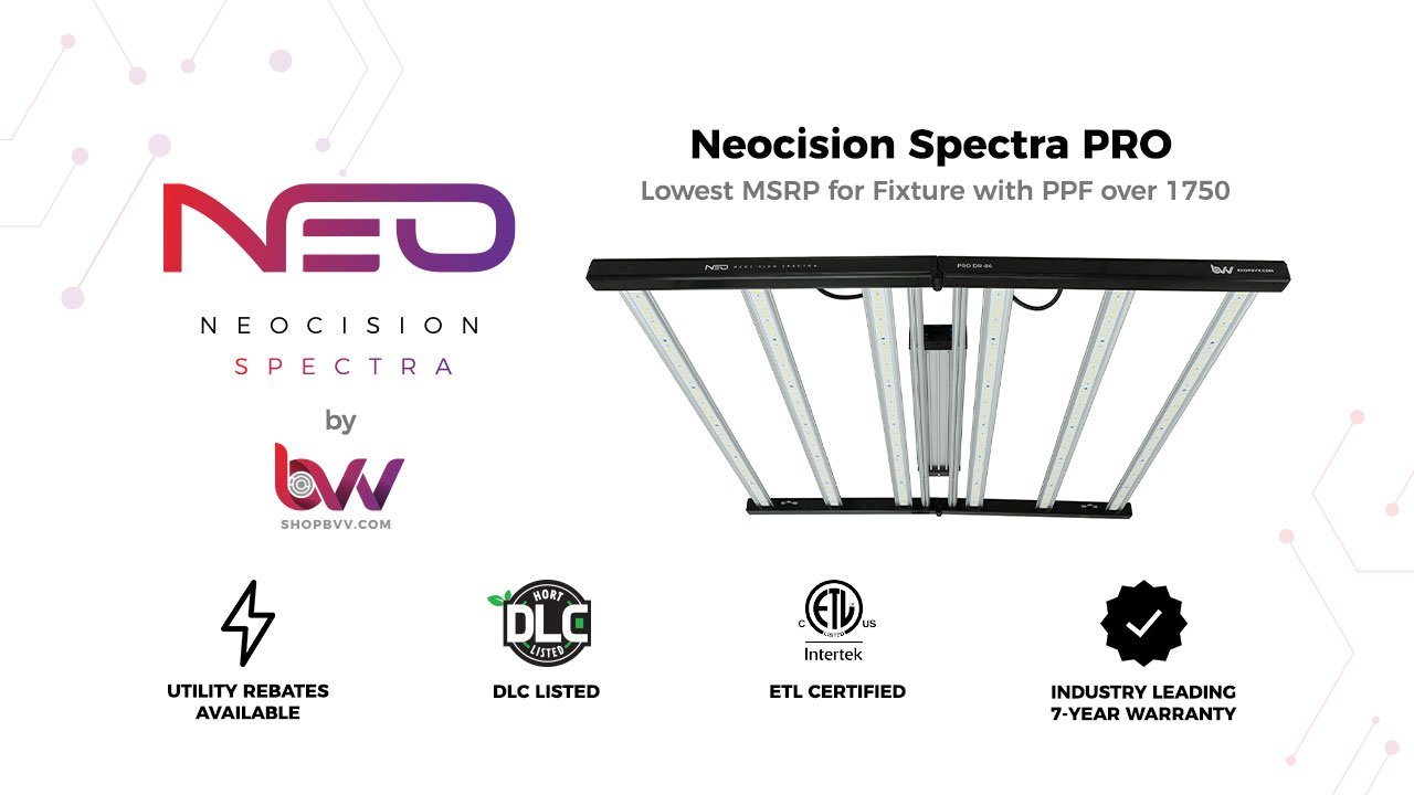 Neocision Spectra Pro LED Grow Light - DLC Listed - Black Label Supply llc