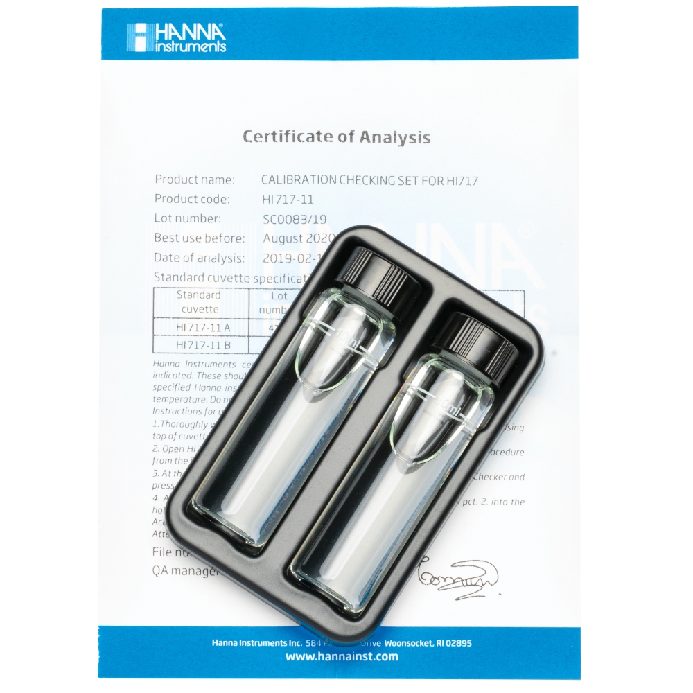 Hanna Phosphate High Range Checker HC Calibration Check Set (0.0 and 15.0 ppm phosphate)