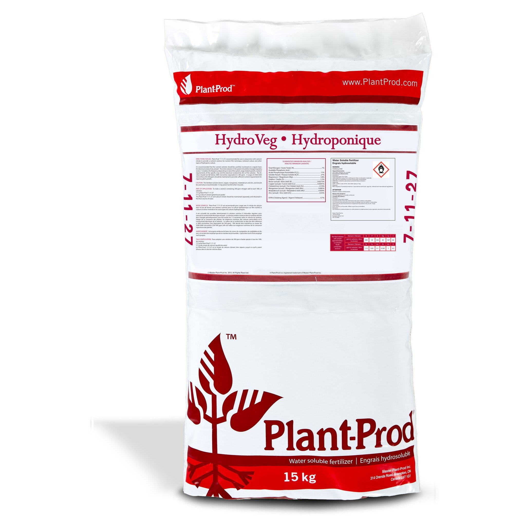 Plant-Prod - Plantex 7-11-27 WSF Hydroponic + NH4 N