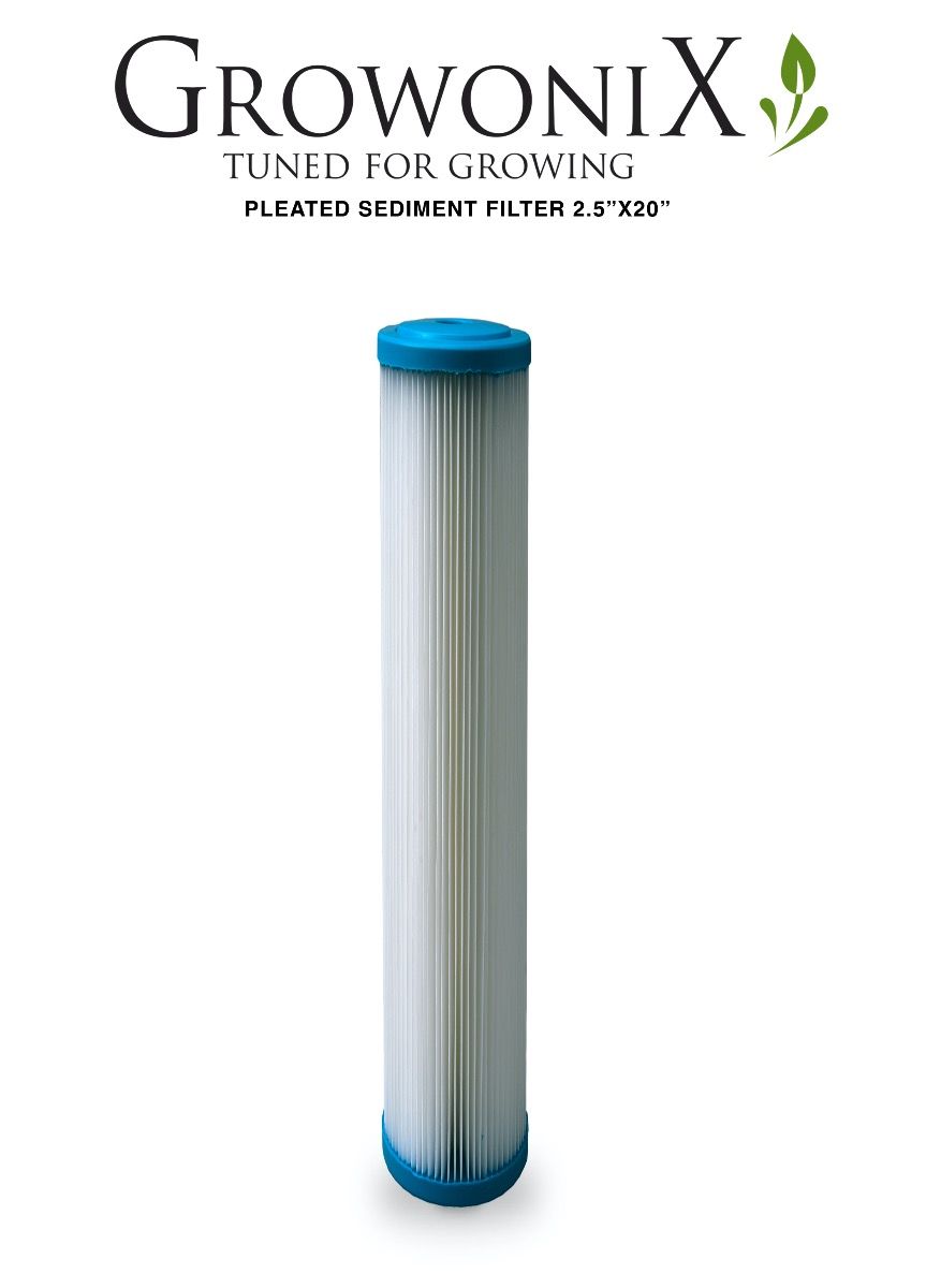 GrowoniX SF-2520-PL Pleated Sediment Replacement Filter 2.5 in x 20 in - Water Filter - Replacement Filters / Membranes