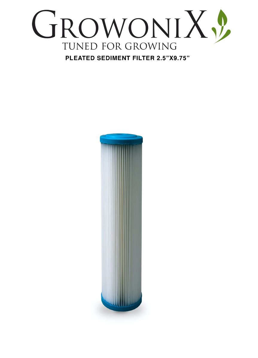 GrowoniX SF-2510-PL Pleated Sediment Replacement Filter, 2.5 in x 9.75 in - Water Filter - Replacement Filters / Membranes