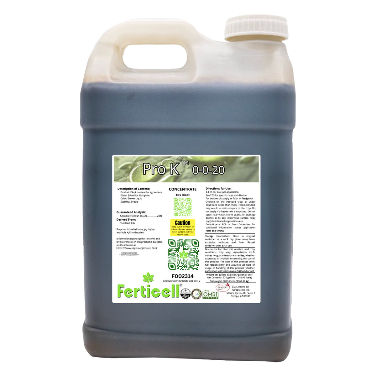 Ferticell Pro K 0-0-20 jug