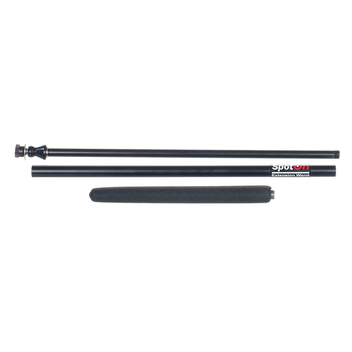 SpotOn 36 in Extension Wand - three-piece steel wand broken down with rubber grip