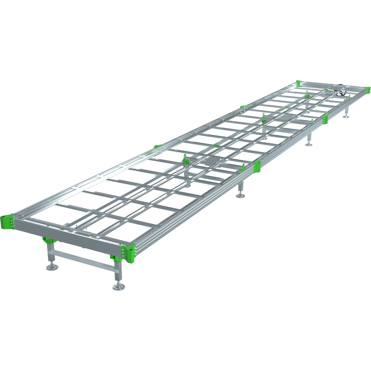 GrowPros Solutions The Chariot single tier rolling bench - component detail