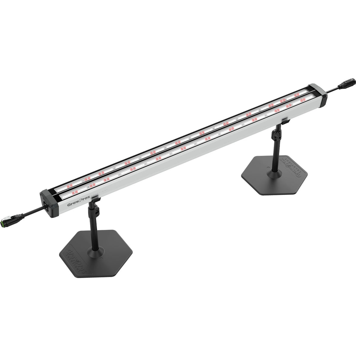 GrowPros Solutions UCL Model 4 4 ft 80% red dual channel - fixture on white with stands