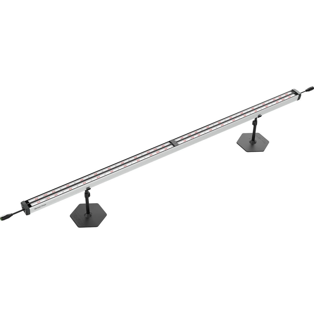 GrowPros Solutions UCL Model 4 8 ft 80% red dual channel - fixture on white with stands