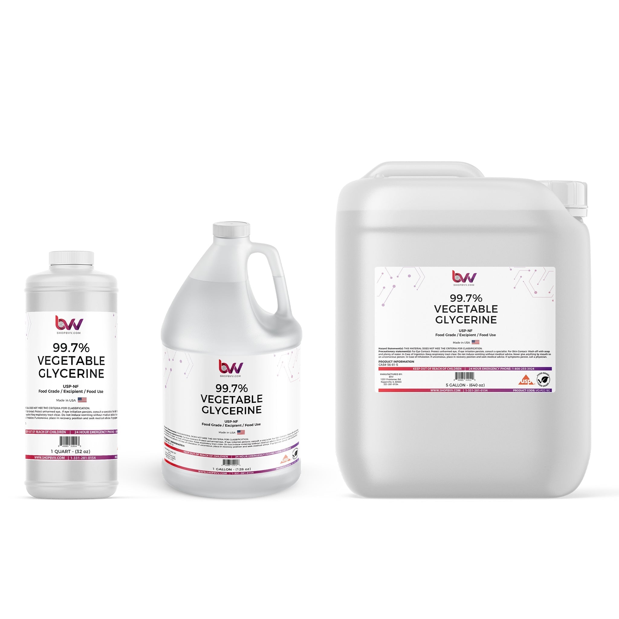 Vegetable Glycerin VG 99.7% Pure Food Grade USP / NF - Black Label Supply llc