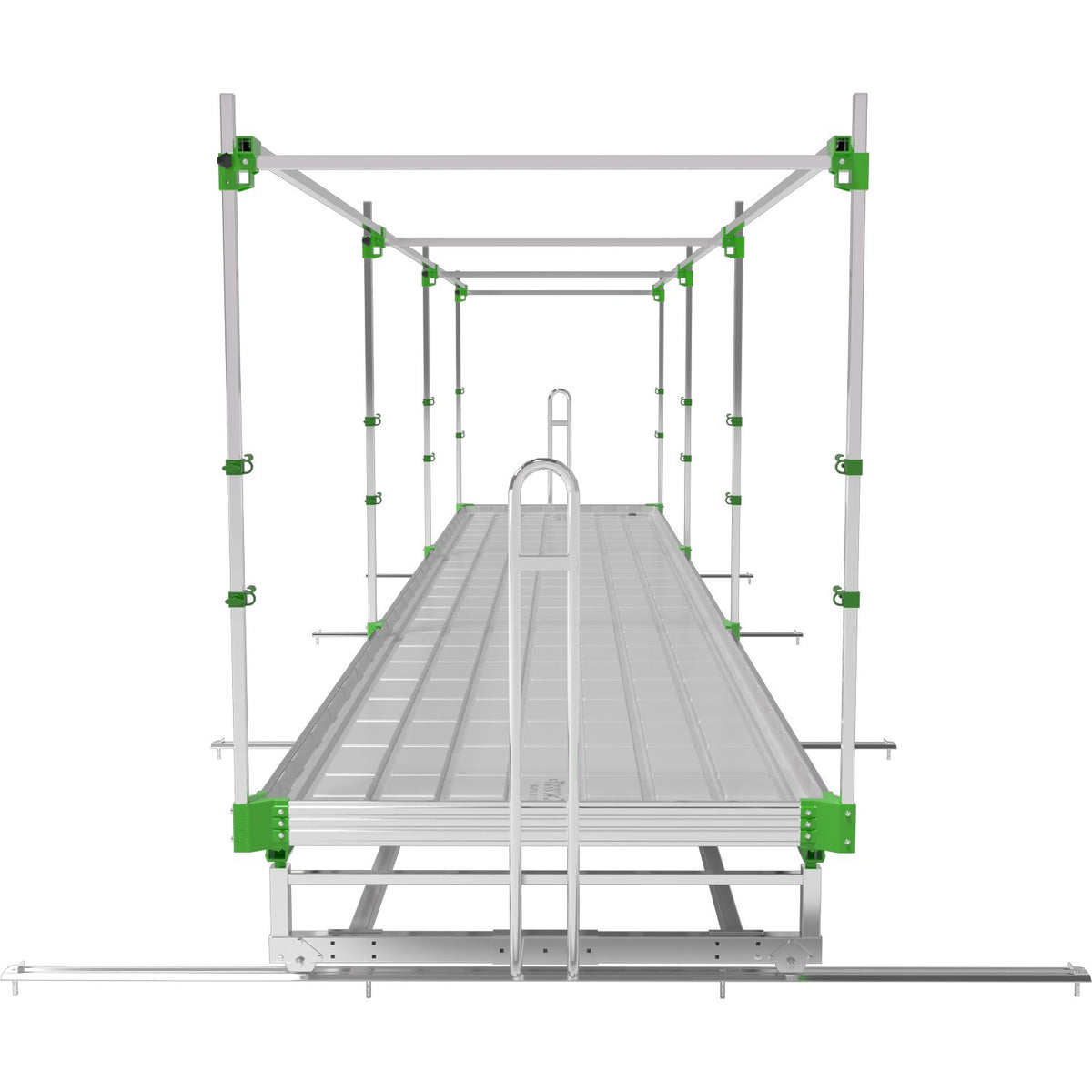 GrowPros Solutions The Ram Rod V-Track rolling bench - full bench view