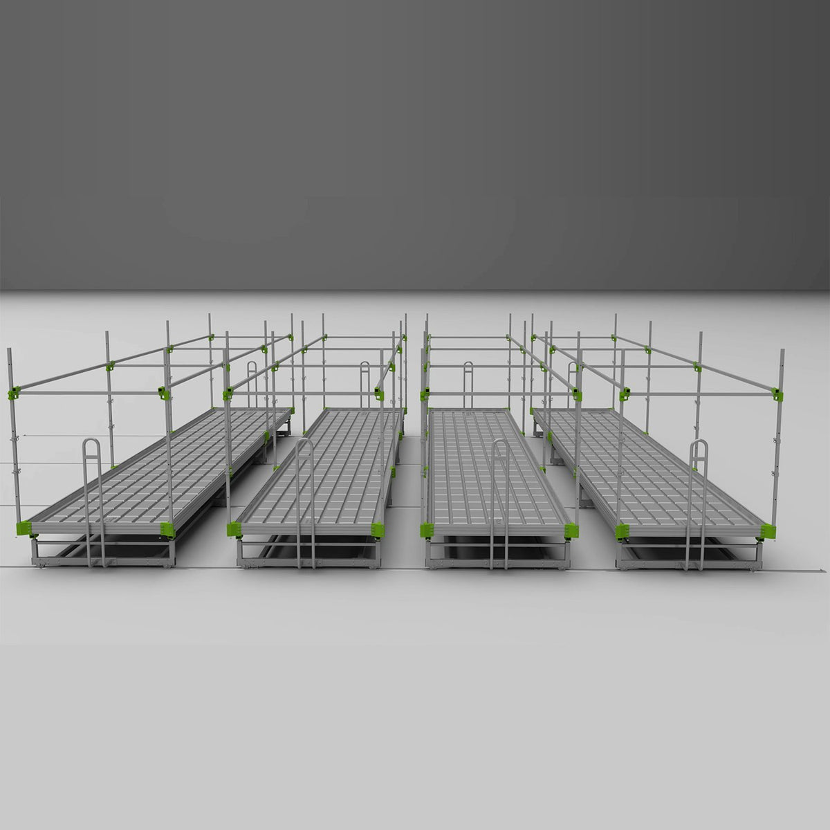 GrowPros Solutions The Ram Rod V-Track rolling bench - alternate angle