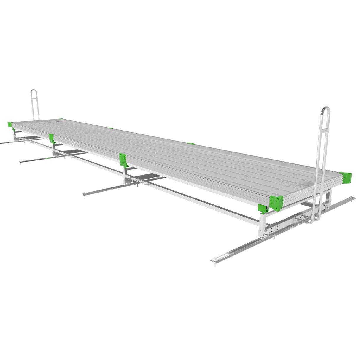 GrowPros Solutions The Ram Rod V-Track rolling bench - tray detail