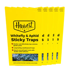 The Harvest Company - Yellow Sticky Whitefly / Aphid Traps - 5 Pack